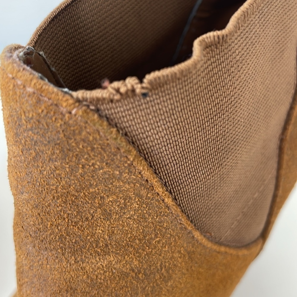 Crown Vintage Pointed Toe Heeled Booties - Cognac Brown - Picture 8 of 8